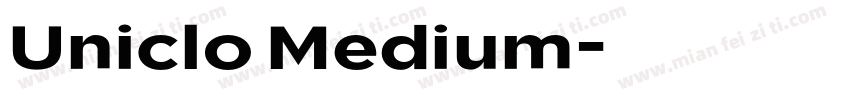 Uniclo Medium字体转换
